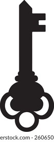 key silhouette on white background, Simple Key Icon, Key vector icon, Key silhouette icon