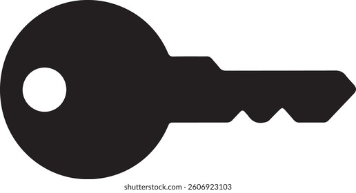 key silhouette on white background, Simple Key Icon, Key vector icon, Key silhouette icon