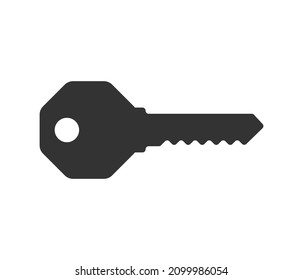 Silueta clave del símbolo de seguridad. Icono de seguridad de bloqueo del vector.