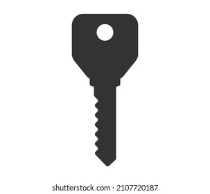 Silueta clave del símbolo de seguridad. Icono de seguridad de bloqueo del vector.