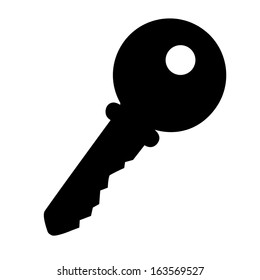 key silhouette vector