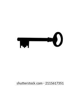 A Key silhouette vector icon