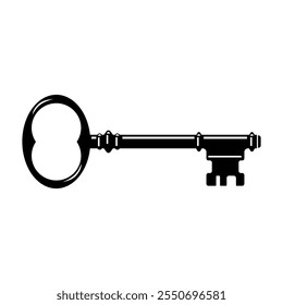 Key Silhouette Vector Icon Illustration Logo