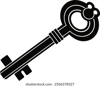 Key silhouette vector illustration art