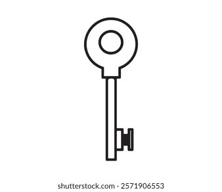 key Silhouette vector illustration icon type design