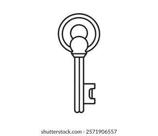 key Silhouette vector illustration icon type design