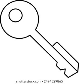 key silhouette vector illustration with White Background