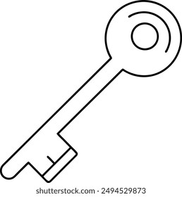 key silhouette vector illustration with White Background