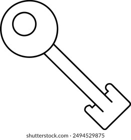 key silhouette vector illustration with White Background