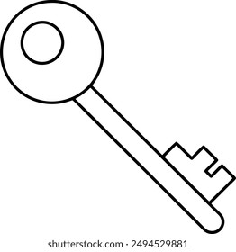 key silhouette vector illustration with White Background