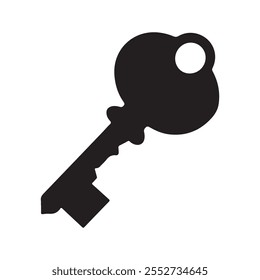 Key silhouette vector on white background 