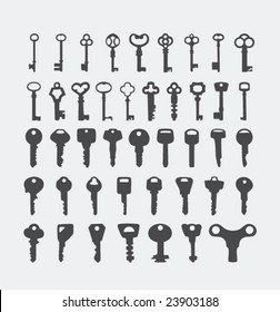 key silhouettes