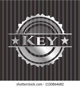 Key silver badge or emblem