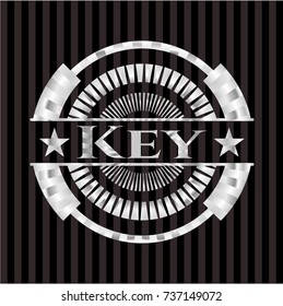 Key silver badge or emblem