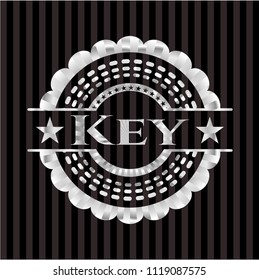 Key silver shiny emblem
