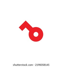Key, simple, geometric symbol simple logo vector