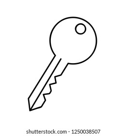 key simple icon pictogram outline vector illustration