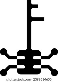 key single vector line icon 
