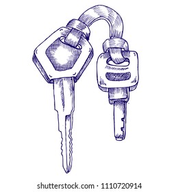 key, sketch doodle