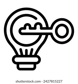 Key skills development icon outline vector. Personal growth evolution. Knowledge skillset cultivation