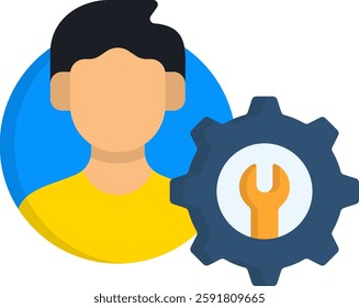Key Skills Icon Flat Vector Illustration
