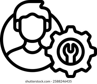 Key Skills Icon Outline Vector Illustration