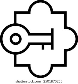 key skills icon. Thin linear style design isolated on white background