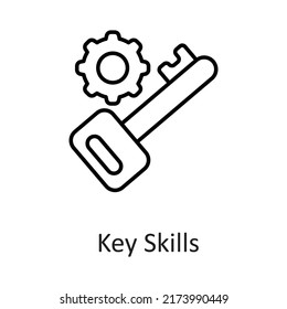 Key Skills vector filled outline Icon Design illustration on White background. EPS 10 File