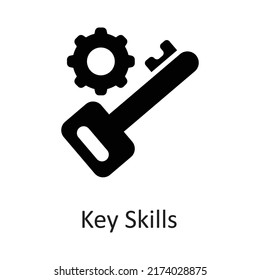 Key Skills vector filled outline Icon Design illustration on White background. EPS 10 File