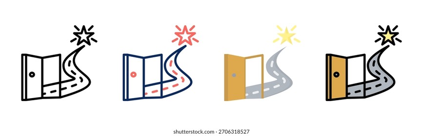 Key To Sky-Symbol setzt mehrere Stilkollektion fest