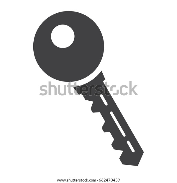 Key solid icon, security\
and password, vector graphics, a glyph pattern on a white\
background, eps 10.