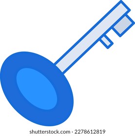 Key solution business icon collection with blue outline style. symbol, set, web, line, technology, internet, design. Vector Illustration