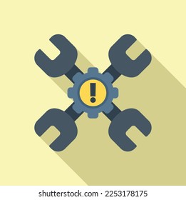 Key solution icon flat vector. Creative problem. Design idea