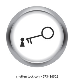 Key solution simple icon on colorful background