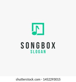 key song icon and box icon logo concept