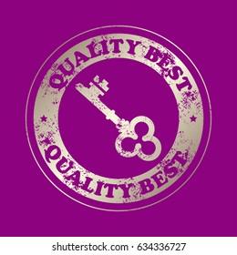 key . Stamp with text. Quality  best