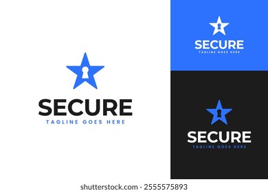 Key and star logo design template vector symbol illustration