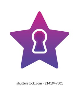 key star logo element design template icon