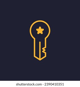 Logotipo de estrella clave adecuado para la empresa inmobiliaria