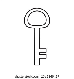 Key stock icon outline vector