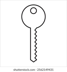 Key stock icon outline vector