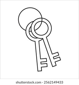 Key stock icon outline vector