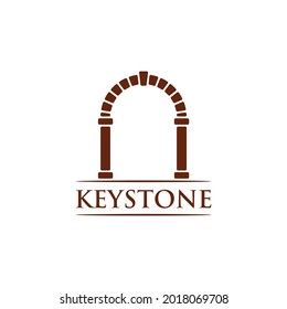 Key Stone Logo Design. Keystone Vector Illustration.