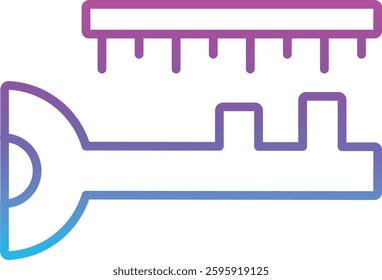 Key Structure vector icon. Can be used for printing, mobile and web applications.