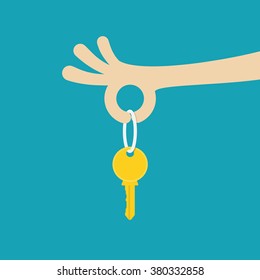 Key to success. Business concept. Vector illustration.