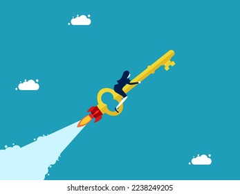 The key to success. Executives drive the organization with the key