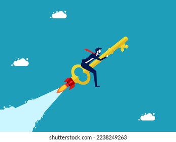 The key to success. Executives drive the organization with the key