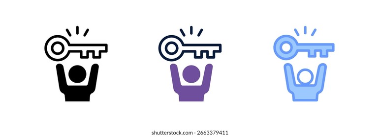Clave Para El Éxito Icon Element Para El Diseño Y El Vector