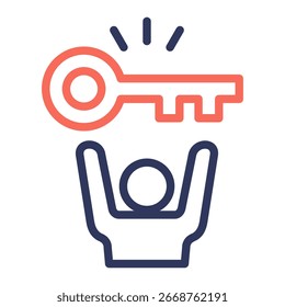 Clave Para El Éxito Icon Element Para El Diseño Y El Vector