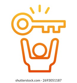 Clave Para El Éxito Icon Element Para El Diseño Y El Vector